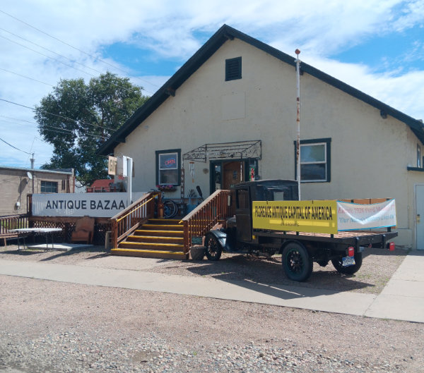 Front of Antique Bazaar in Florence, Colorado