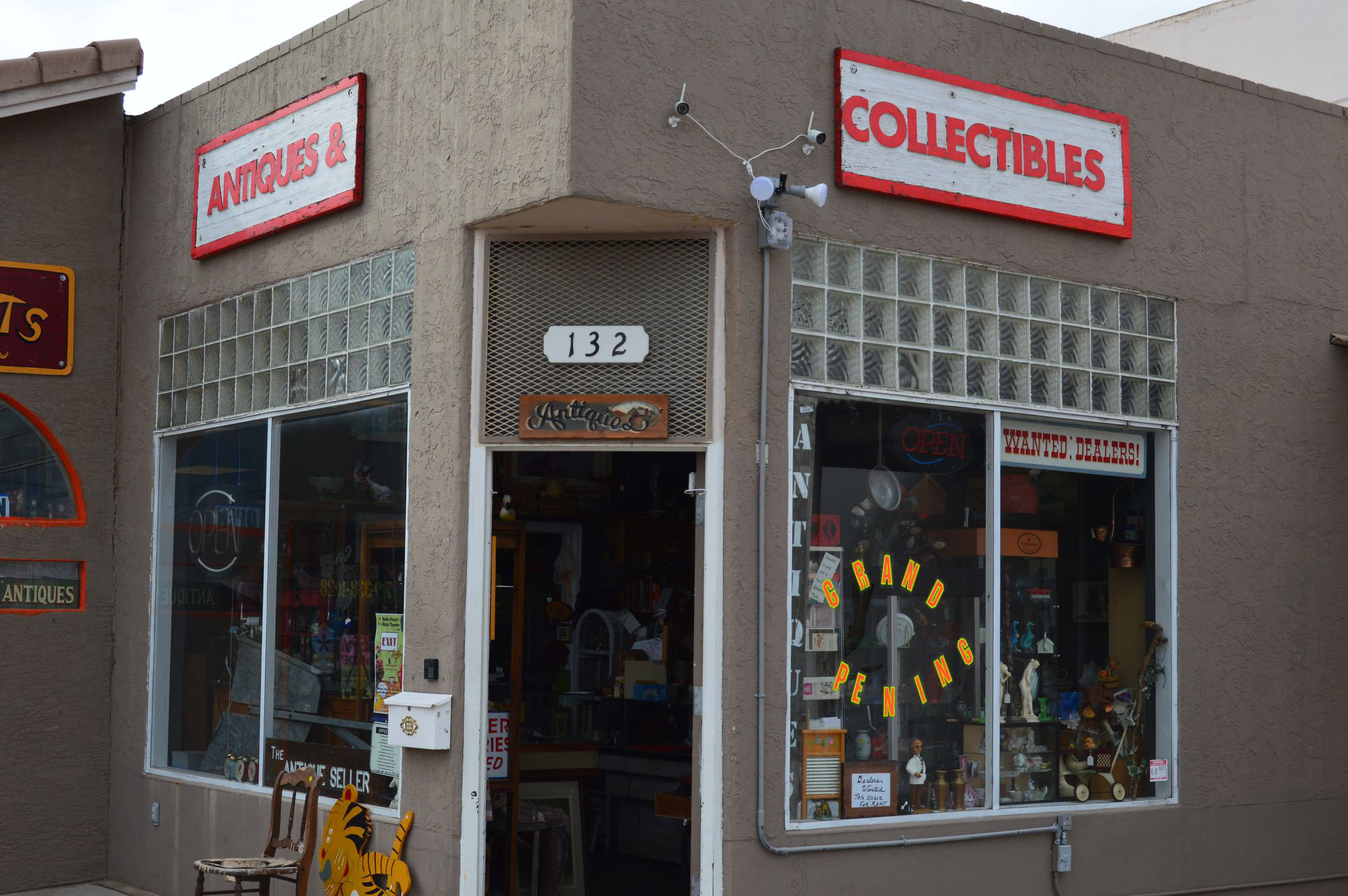 Front of Florence Antiques in Florence, Colorado