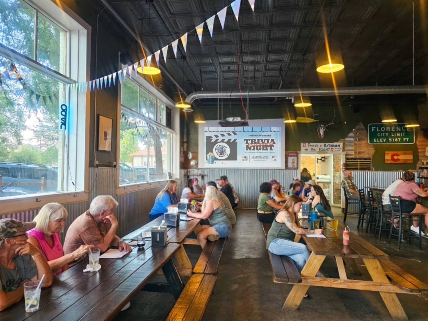 Florence Brewing Company inside seating area