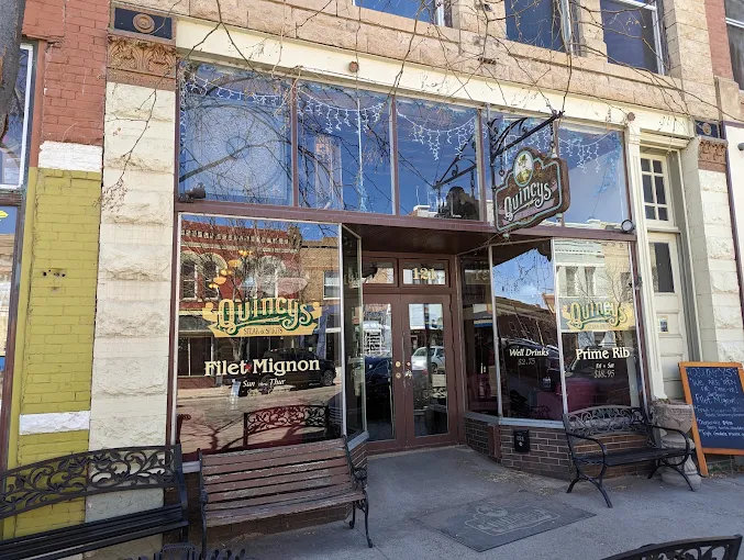 Front of Quincys Steak & Spirits in Florence, Colorado