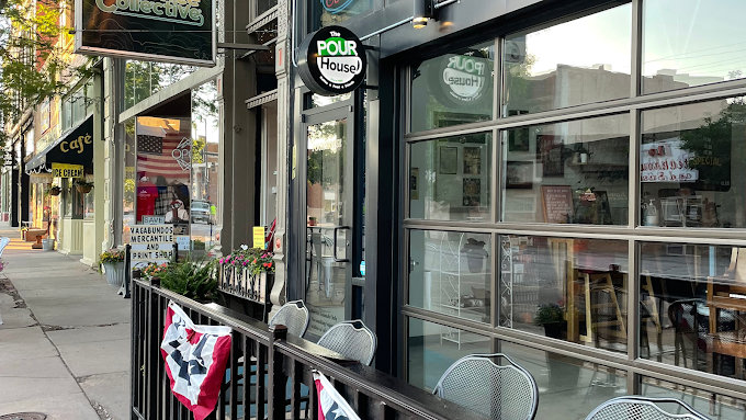 Front of The Pour House Coffee Shop in Florence, Colorado
